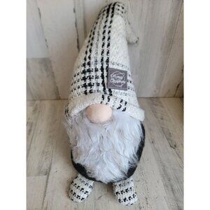 Large gnome plush white plaid Xmas home decor figure unique